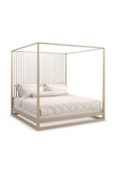 Light Oak Canopy Bed | Caracole Pinstripe | Oroatrade.com