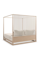Light Oak Canopy Bed | Caracole Pinstripe | Oroatrade.com