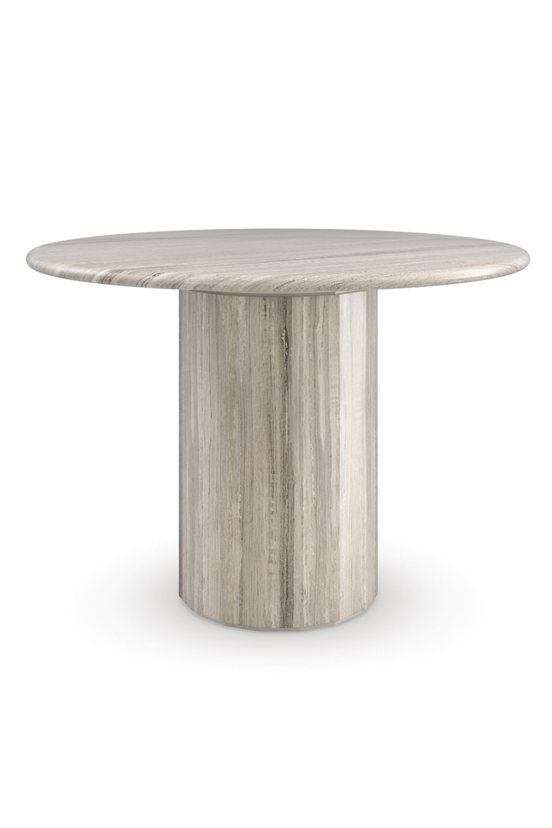 Gray Pedestal Dining Table | Caracole Mesita | Oroatrade.com