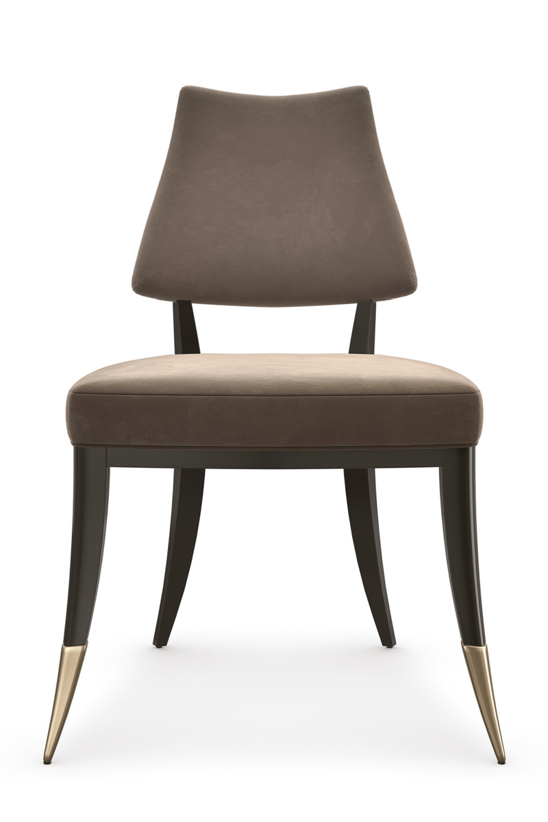 Taupe Velvet Dining Chair | Caracole Caress | Oroatrade.com