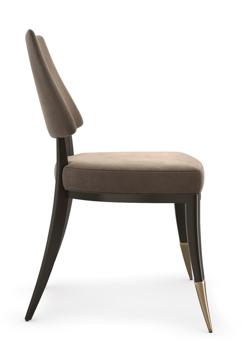 Taupe Velvet Dining Chair | Caracole Caress | Oroatrade.com