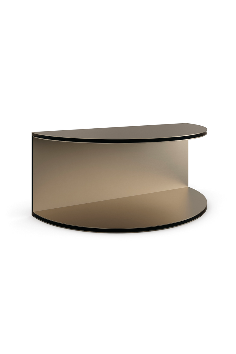 Gold Semi-Circle Cocktail Table | Caracole All Together | Oroatrade.com