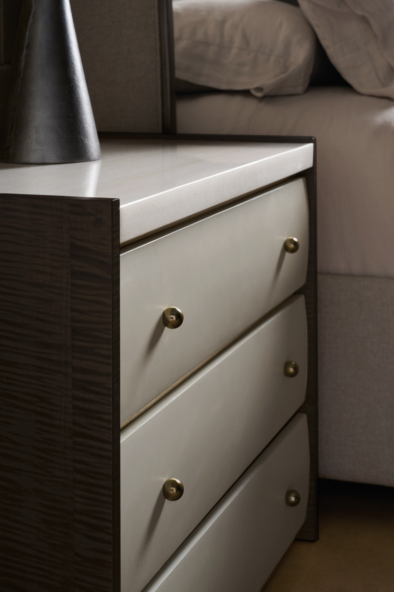 Burnished Adobe 3-Drawer Nightstand | Caracole Avignon | Oroatrade.com