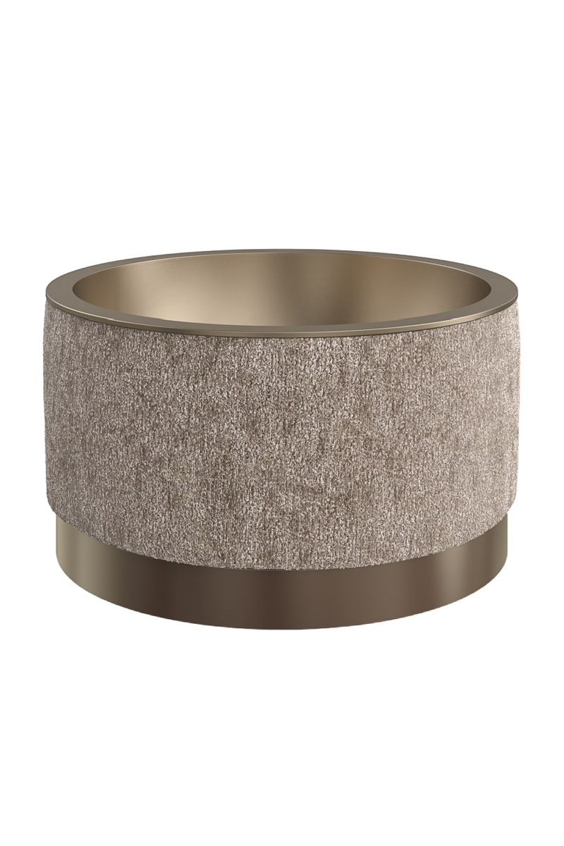 Round Chenille Storage Ottoman | Caracole Ritz | Oroatrade.com