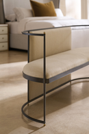 Metal Framed Wool Bench | Caracole Toulouse | Oroatrade.com