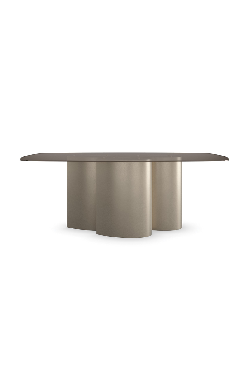 Gold 3-Column Base Dining Table | Caracole Aphelion 3 | Oroatrade.com
