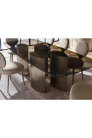 Gold 4-Column Base Dining Table | Caracole Aphelion 4 | Oroatrade.com