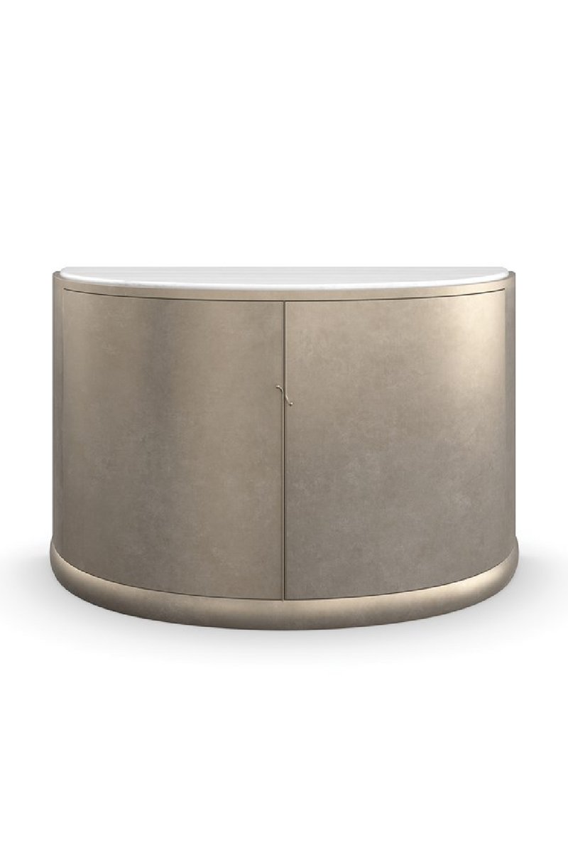 Gold Curved 2-Door Sideboard | Caracole Meridian | Oroatrade.com