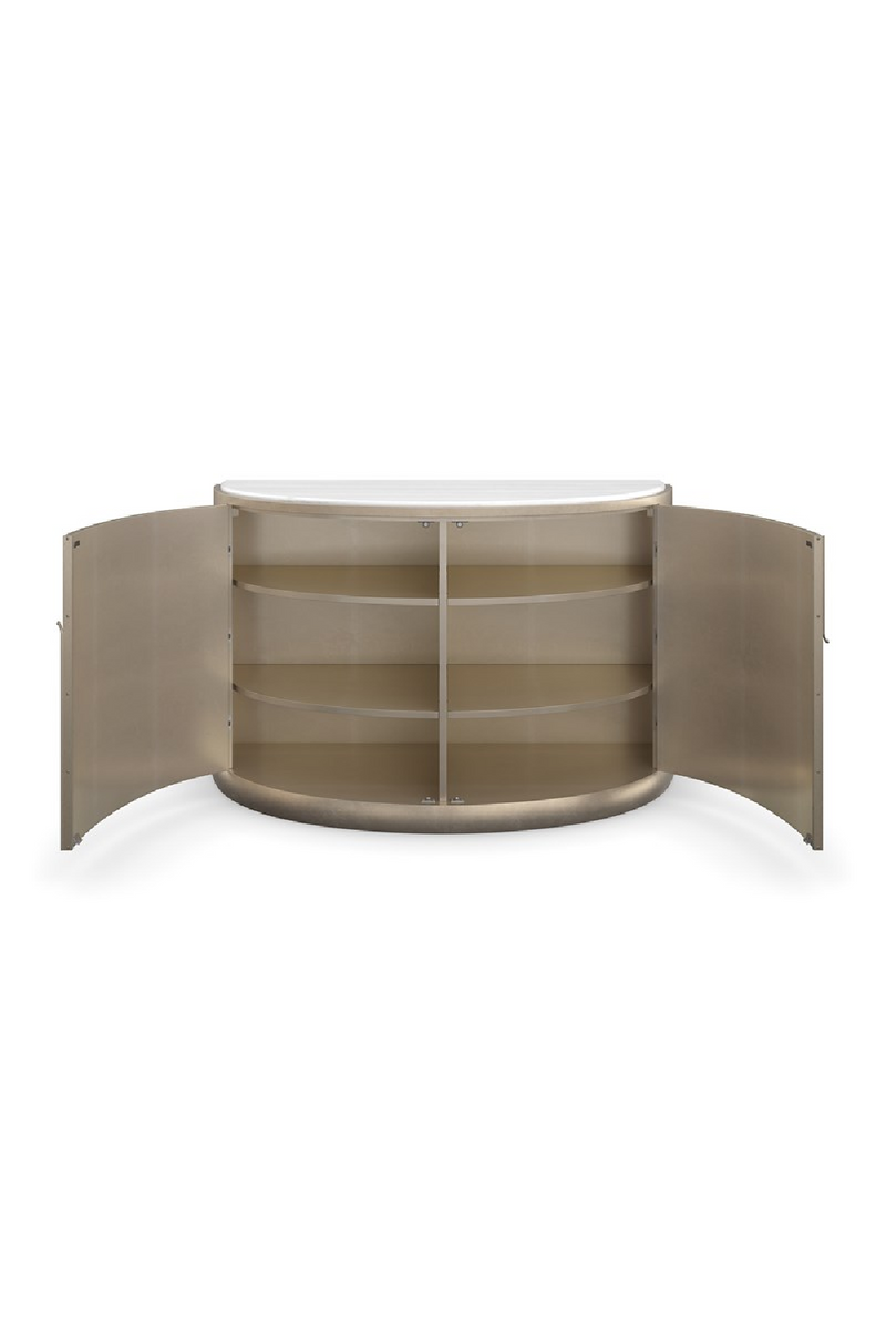 Gold Curved 2-Door Sideboard | Caracole Meridian | Oroatrade.com