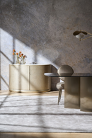 Gold Curved 2-Door Sideboard | Caracole Meridian | Oroatrade.com