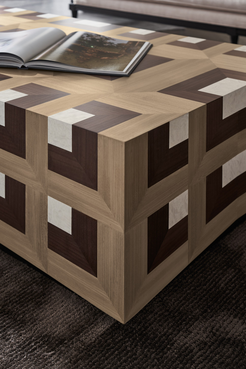 Parquet Rectangular Coffee Table | Caracole Illusion | Oroatrade.com