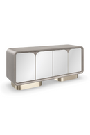Mirrored 4-Door Media Unit | Caracole Aero | Oroatrade.com