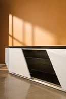 Metallic Modern Media Unit | Caracole Axis | Oroatrade.com
