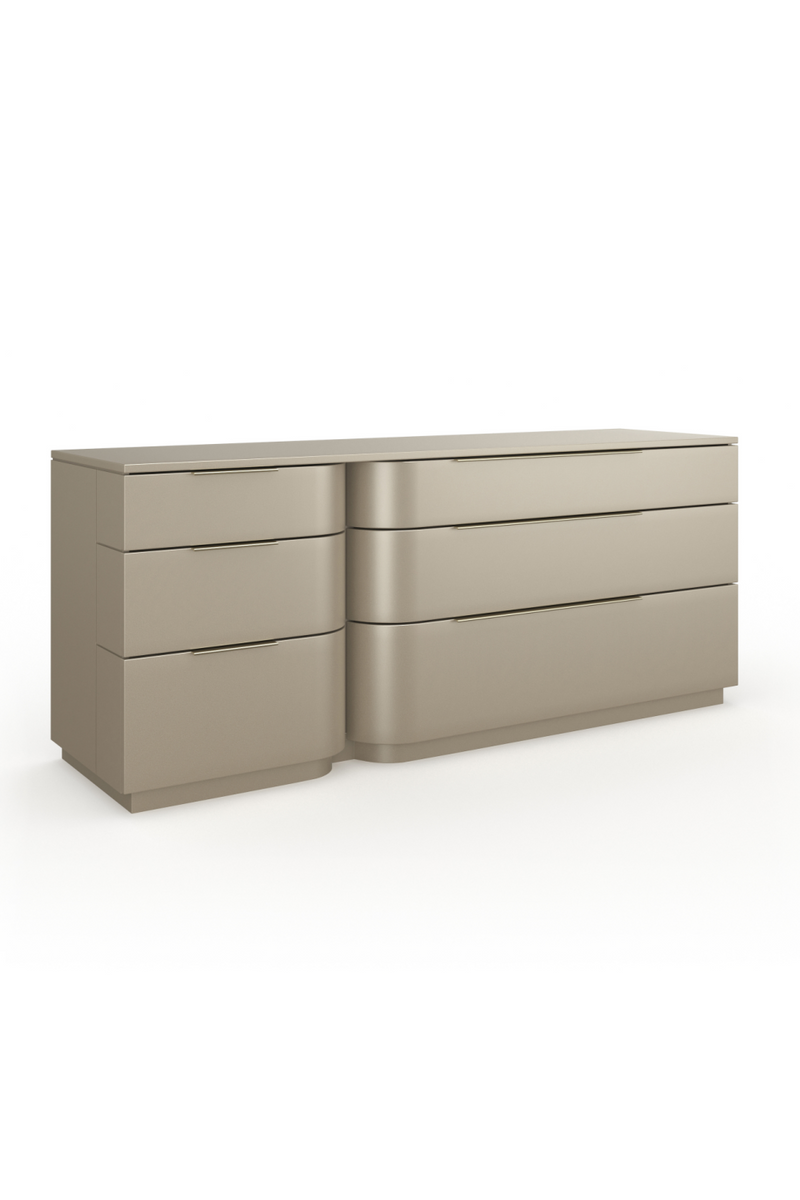 Silver Gloss 6-Drawer Dresser | Caracole Oblique | Oroatrade.com