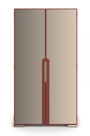 Bronze Mirror 2-Door Cabinet | Caracole Allure | Oroatrade.com