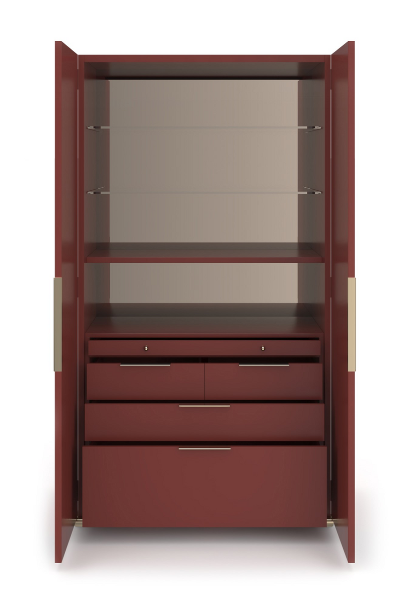Bronze Mirror 2-Door Cabinet | Caracole Allure | Oroatrade.com