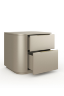 Silver Gloss 2-Drawer Nightstand | Caracole Oblique | Oroatrade.com