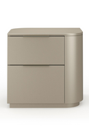 Silver Gloss 2-Drawer Nightstand | Caracole Oblique | Oroatrade.com
