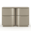 Silver 2-Drawer Nightstand | Caracole Oblique