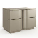 Silver 2-Drawer Nightstand | Caracole Oblique