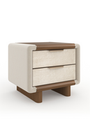 Suede Panel Nightstand | Caracole Botero | Oroatrade.com
