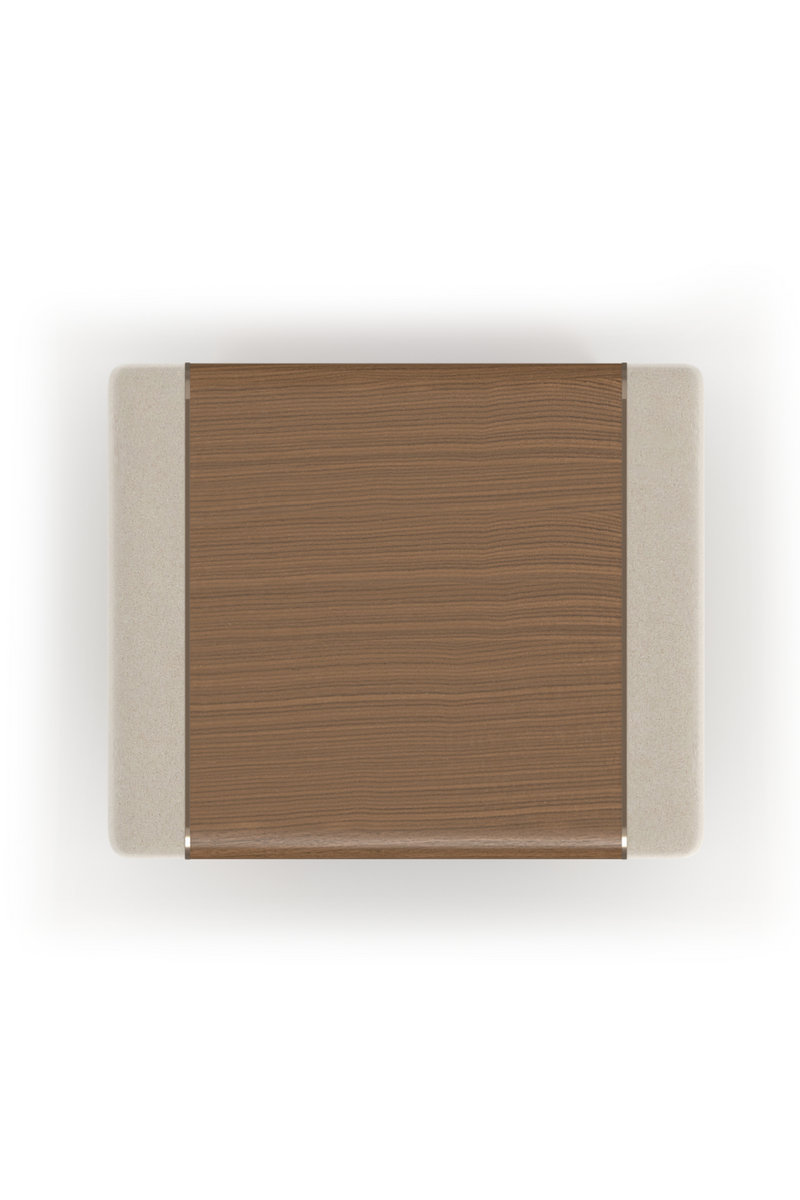 Suede Panel Nightstand | Caracole Botero | Oroatrade.com
