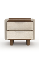 Suede Panel Nightstand | Caracole Botero | Oroatrade.com