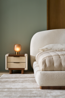 White Bouclé Bed | Caracole Botero | Oroatrade.com