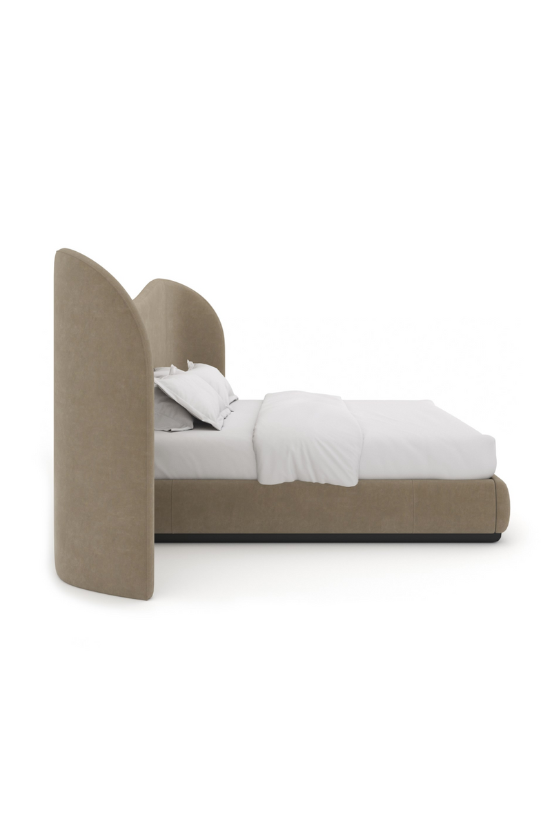 Taupe Velvet Bed | Caracole Clio | Oroatrade.com