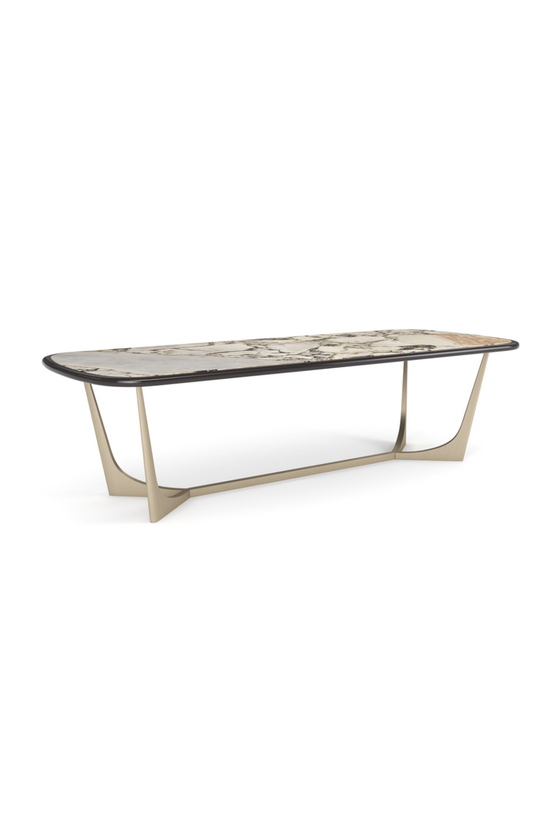 Glossy Stone Dining Table | Caracole Vena | Oroatrade.com