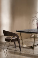 Open-Back Velvet Dining Chair | Caracole Gazelle | Oroatrade.com