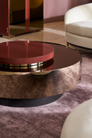 Round Bronze Mirror Coffee Table | Caracole Radius | Oroatrade.com