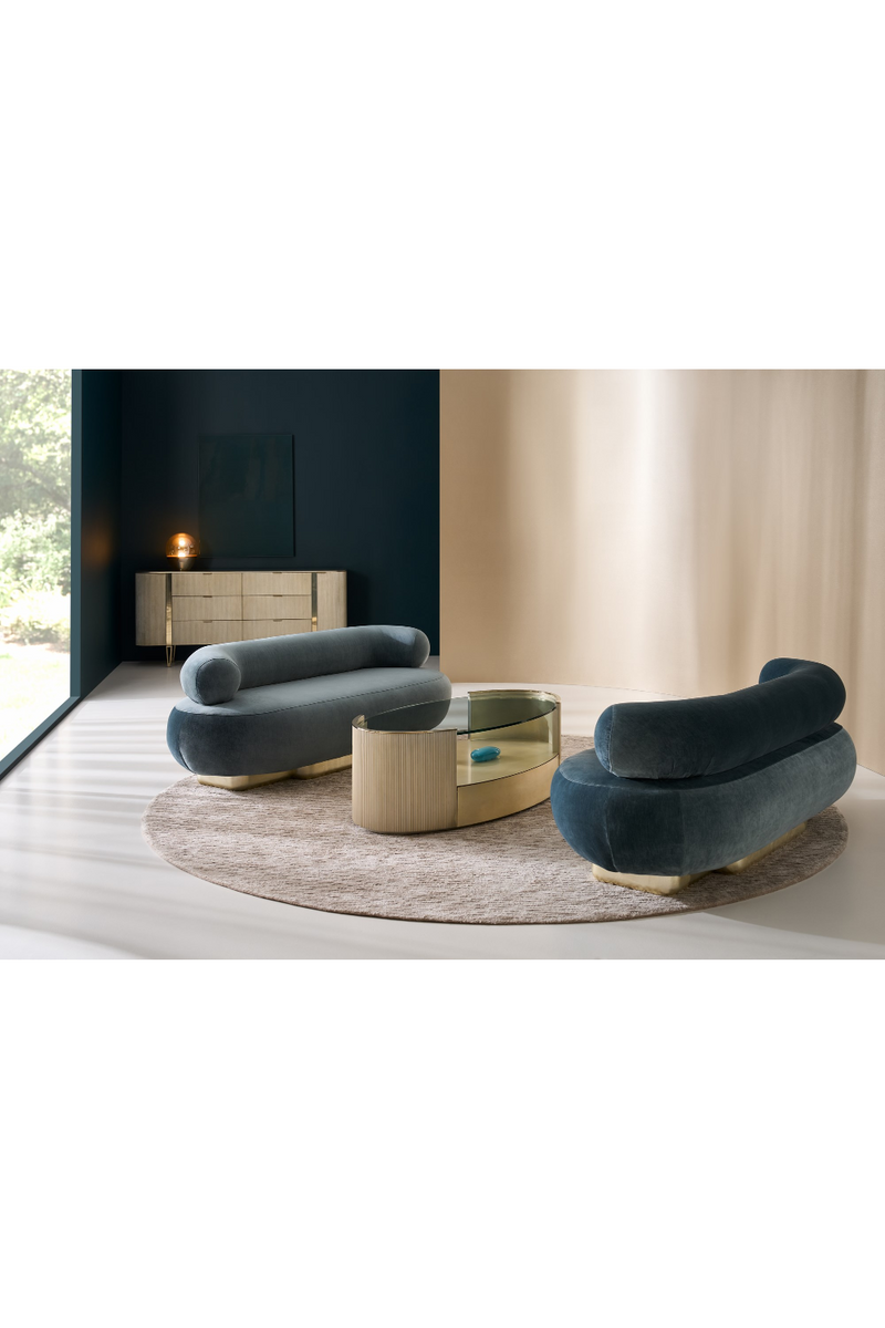 Glass Top Oval Coffee Table | Caracole Love | Oroatrade.com