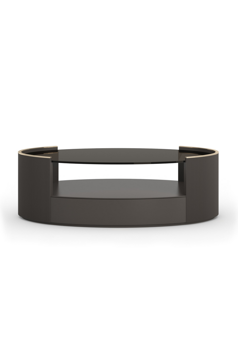Glass Top Oval Coffee Table | Caracole Love | Oroatrade.com