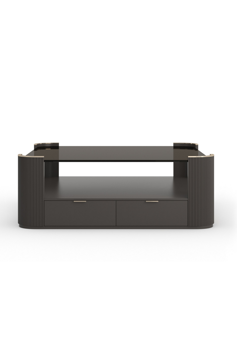 Glass Top Square Coffee Table | Caracole Love