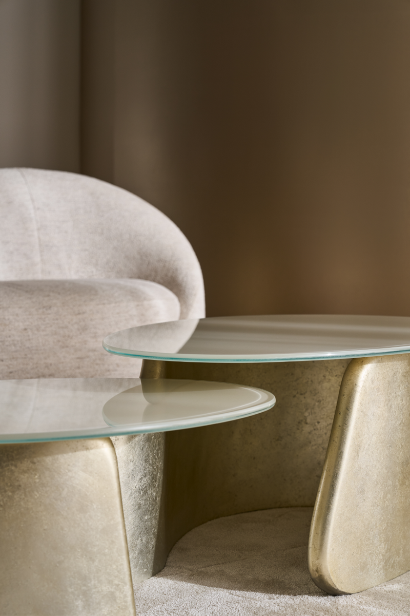Frosted Glass Tops Cocktail Table | Caracole Bauble | Oroatrade.com