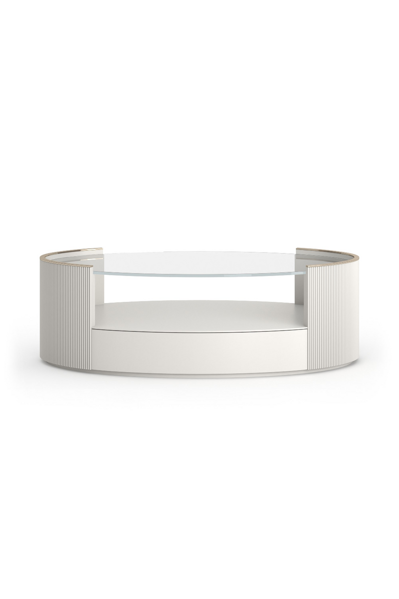 Glass Top Oval Coffee Table | Caracole Love | Oroatrade.com