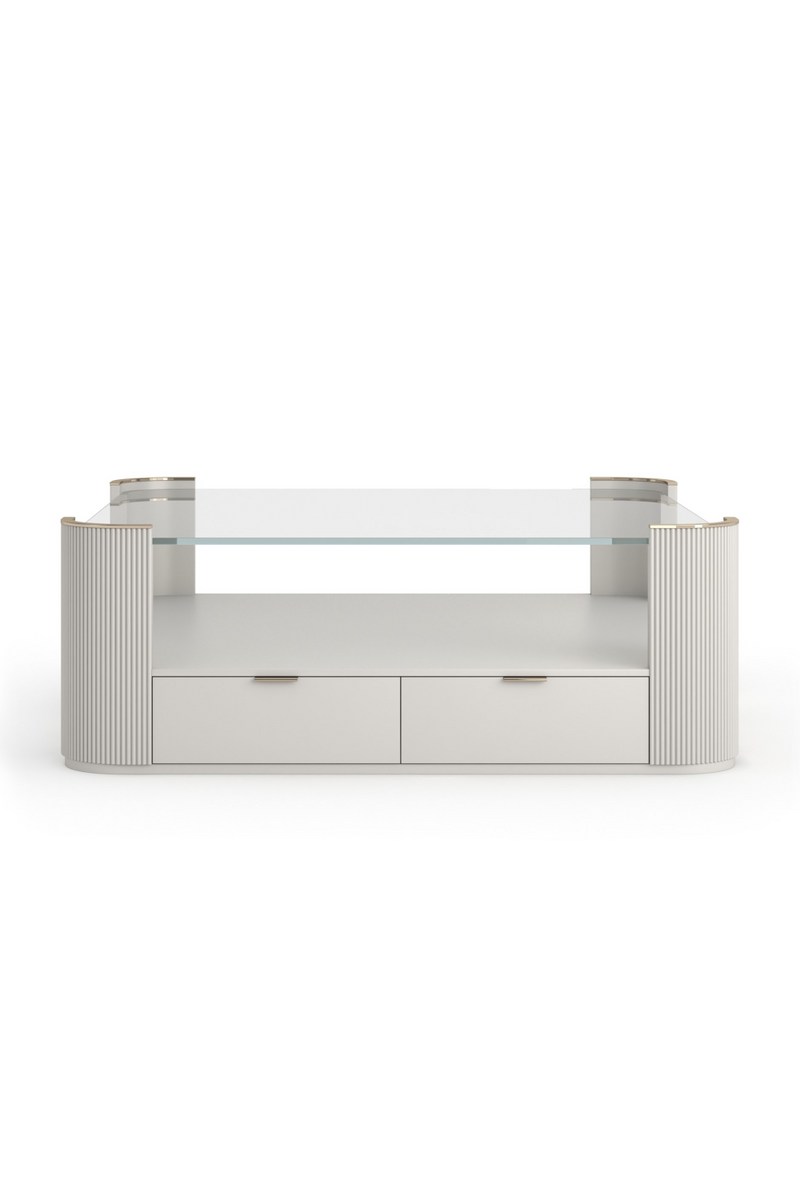 Glass Top Square Coffee Table | Caracole Love | Oroatrade.com