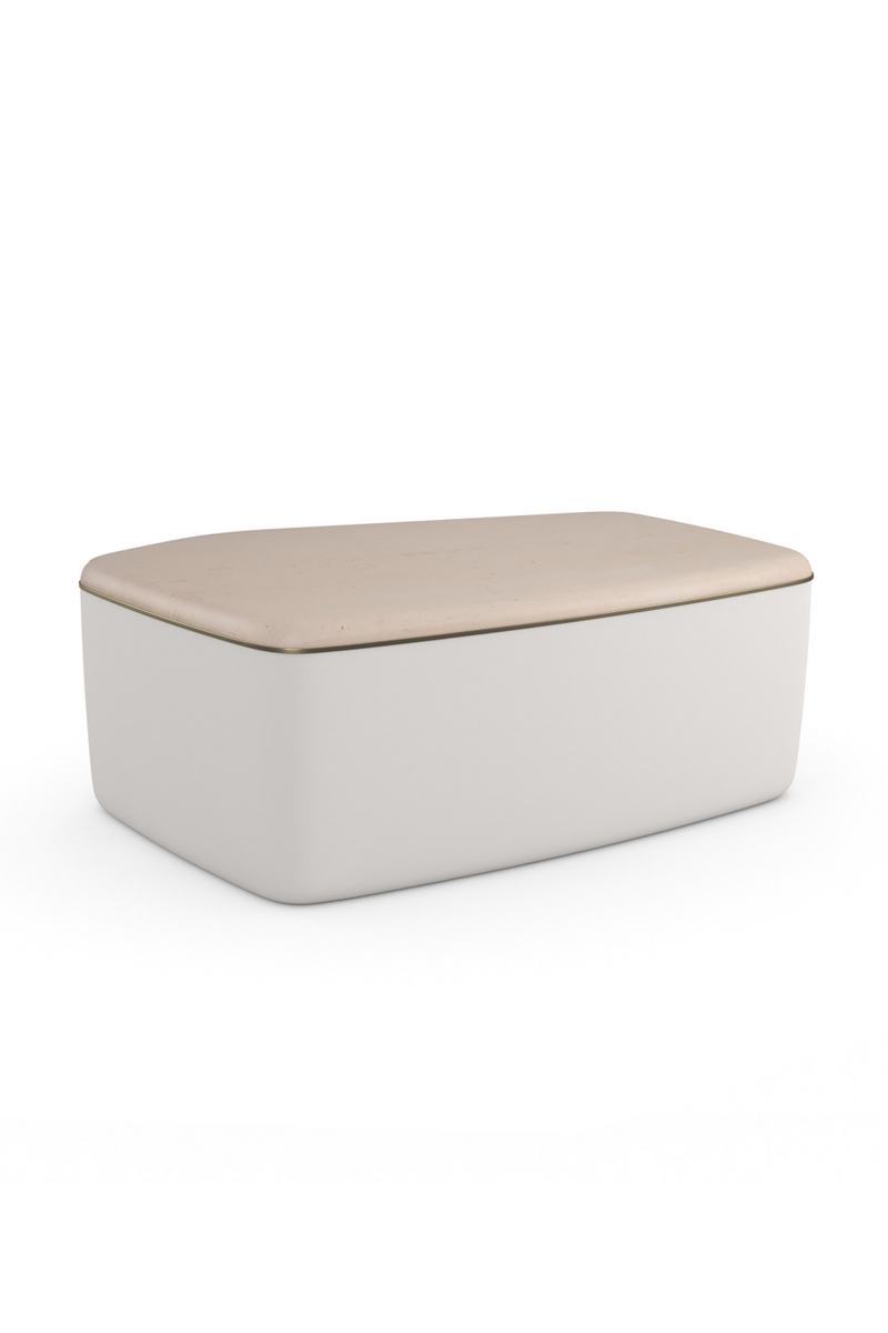 Ivory Bouclé Coffee Table | Caracole Serir | Oroatrade.com