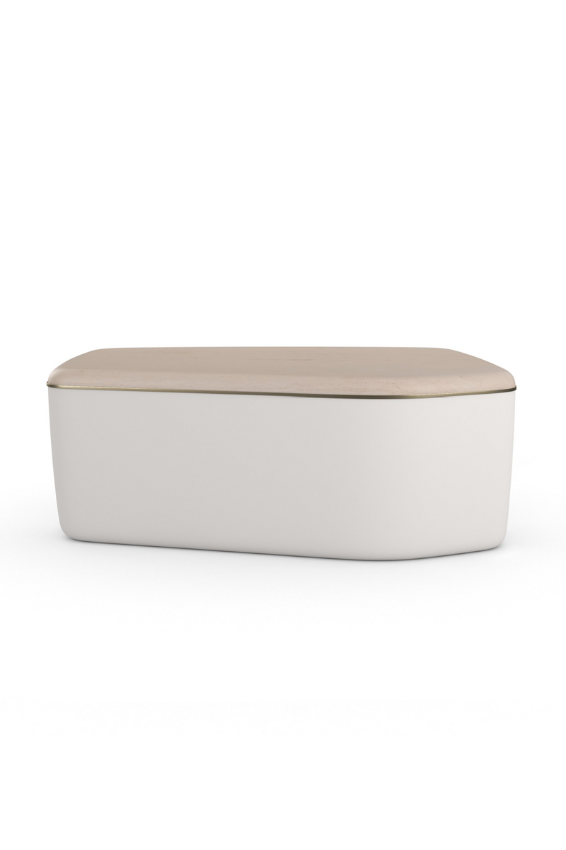 Ivory Bouclé Coffee Table | Caracole Serir | Oroatrade.com