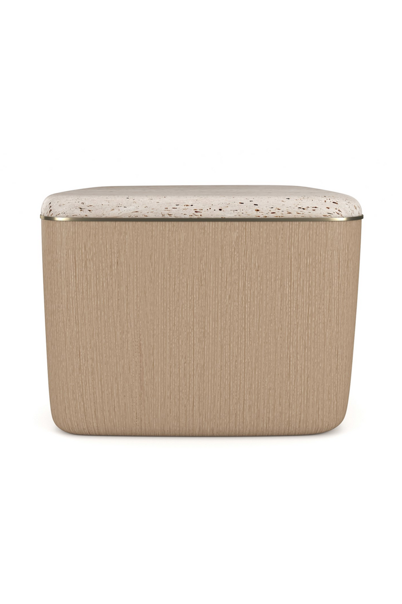 Ivory Bouclé Coffee Table | Caracole Serir | Oroatrade.com