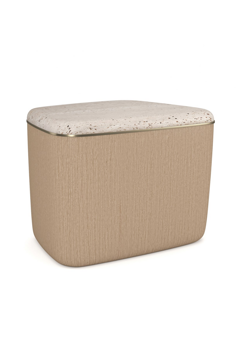 Ivory Bouclé Coffee Table | Caracole Serir | Oroatrade.com