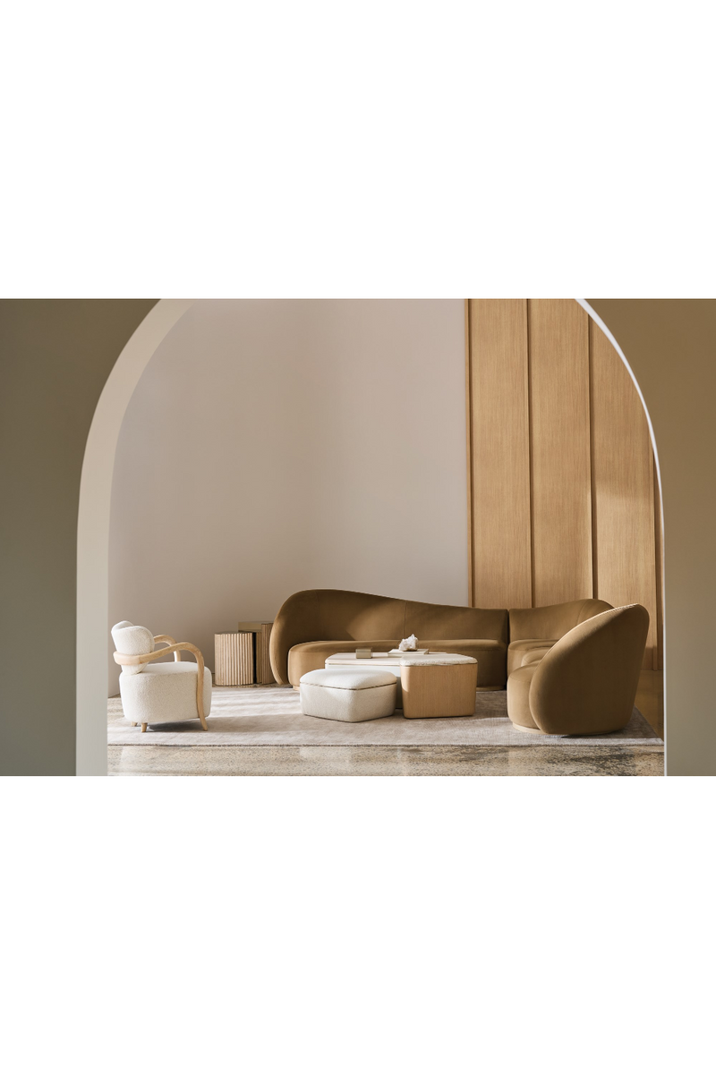 Ivory Bouclé Coffee Table | Caracole Serir | Oroatrade.com