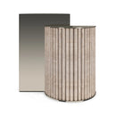 Hospitality furniture - Ribbed Travertine Side Table - www.oroatrade.com