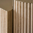 Hospitality furniture - Ribbed Travertine Side Table - www.oroatrade.com