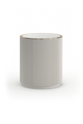 Glass Top Barrel End Table | Caracole Love | Oroatrade.com
