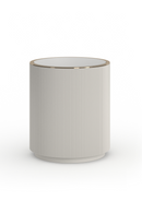 Glass Top Barrel End Table | Caracole Love | Oroatrade.com