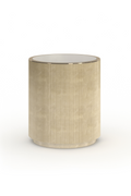 Glass Top Barrel End Table | Caracole Love | Oroatrade.com
