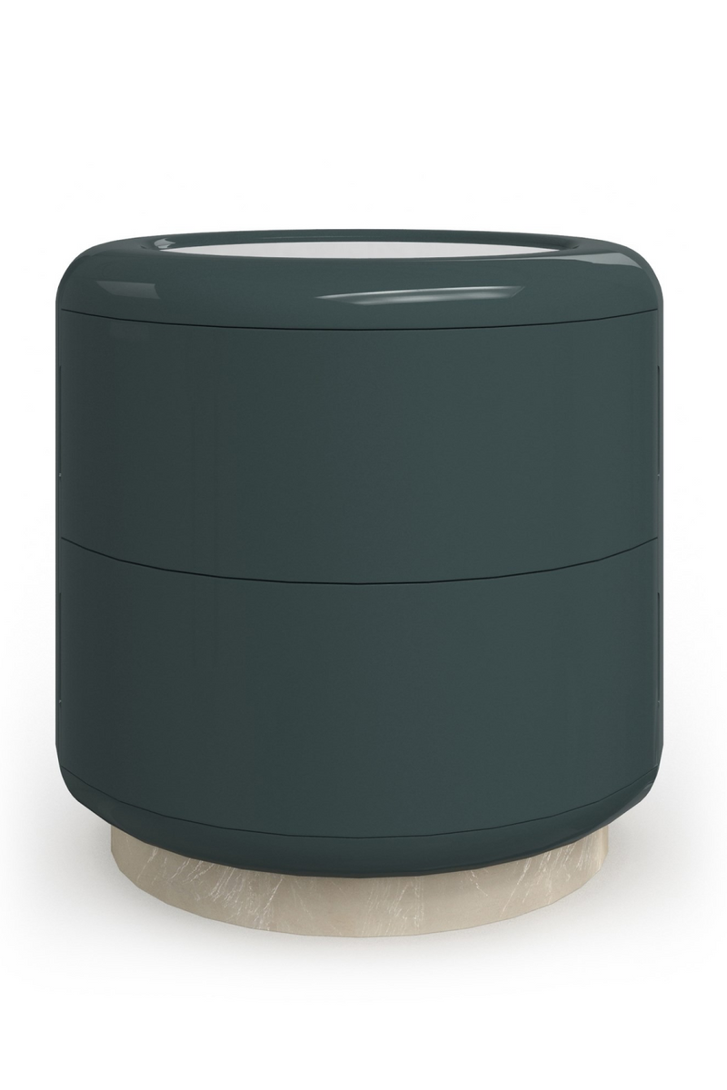 Green Cylindrical Side Table | Caracole Gelee | Oroatrade.com