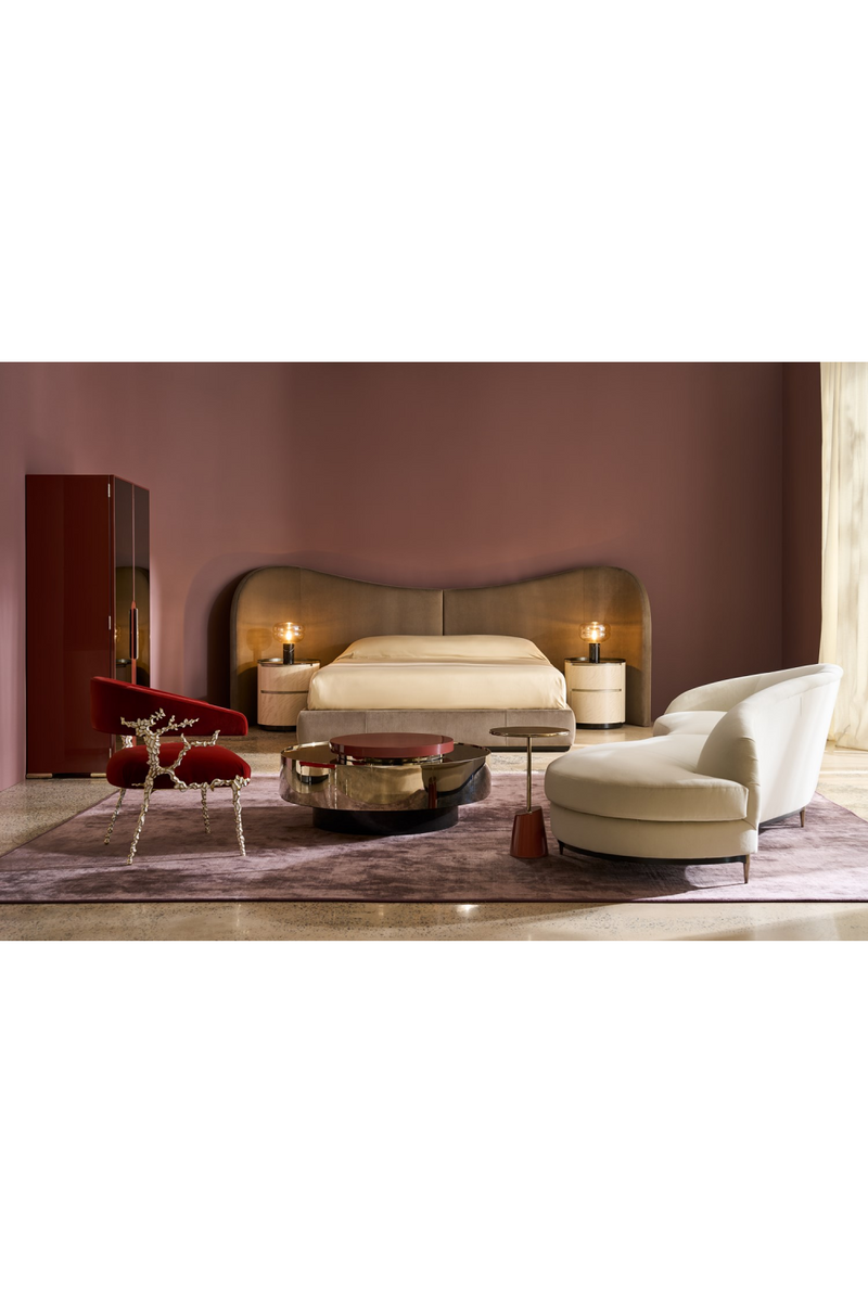 Red Gloss Square Accent Tray | Caracole Periphery | Oroatrade.com